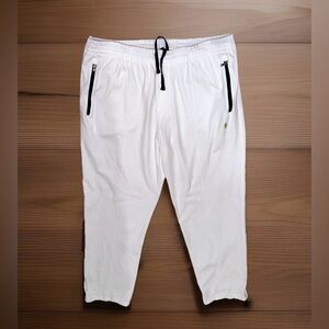 Polo Ralph Lauren Performance Joggers White Green Pony Zip Pockets Men’s XXL